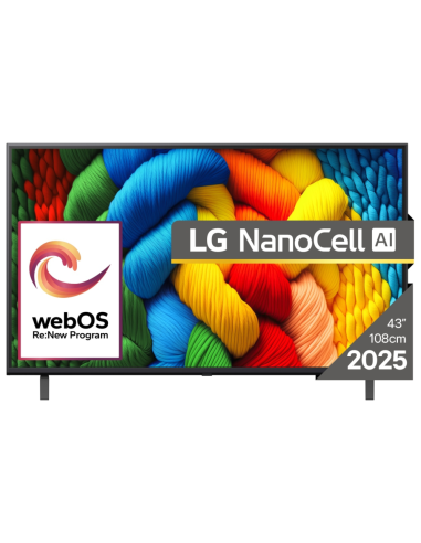 TV LG NANOCELL 43NANO80A3B 43" 4K ULTRA HD SMART TV WIFI NEGRO