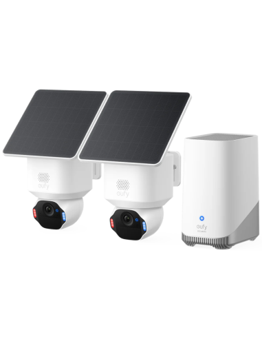 KIT CAMARA VIGILANCIA EUFY EUFYCAM E42 SOLAR 4K 2UDS HOMEBASE S380