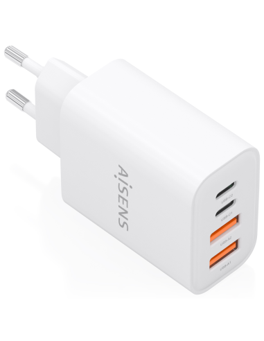 CARGADOR AISENS GaN 32W 2xUSB-C PD3.0 2xUSB-A BLANCO