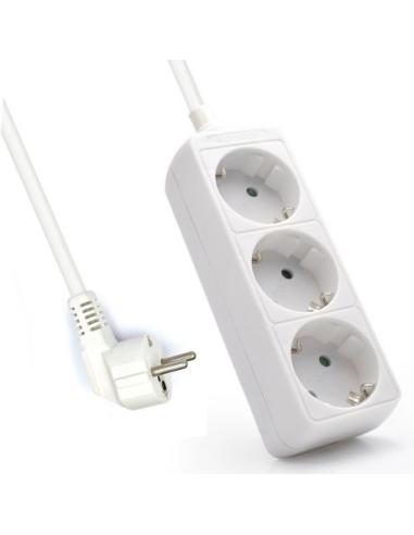 REGLETA EWENT 3 ENCHUFES SHUCO CON PROTECCION BLANCO (EW3958)