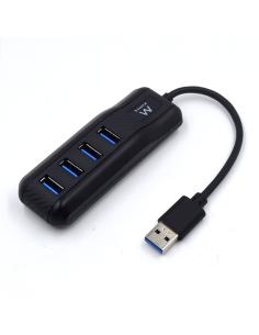 HUB USB EWENT 4 PUERTOS / USB 3.2 (5 GPS) / CABLE 15 CM / EW1138