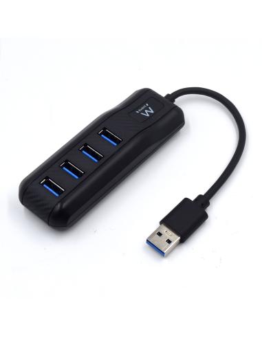 HUB USB EWENT 4 PUERTOS / USB 3.2 (5 GPS) / CABLE 15 CM / EW1138