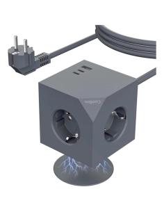 Coolbox cubik 3 enchufes cubo magnético carga usb