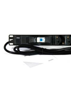 2lan regleta 19" 6 schukos magneto-térmico 2