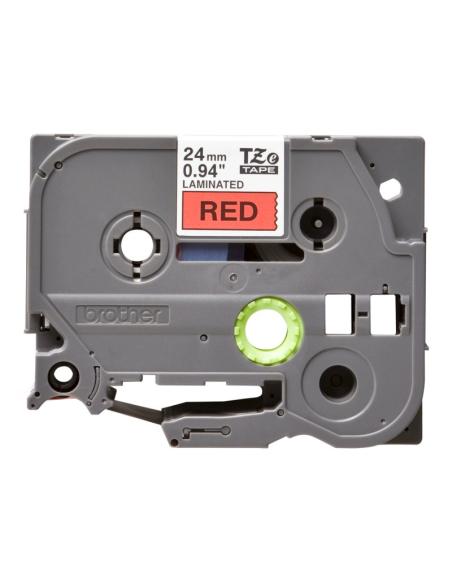Brother tze451 cinta laminada 24mm negro/rojo 8m