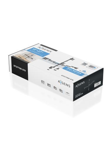 SOPORTE MESA GIR INCL 4 MONITORES 8KG 4 PIV 2 BRA 13-27 NEGRO AISENS DT27TSR-379
