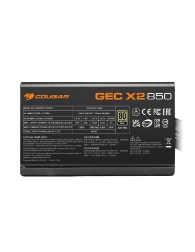 Cougar fuente alimentación gec x2 850 80+gold 12+4