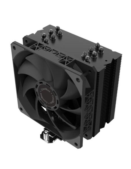 Coolbox disipador cpu 6 heatpipes 240w tdp negro