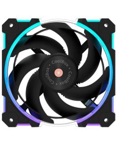 Coolbox gaming ventilador x12 pwm aux 12cm argb