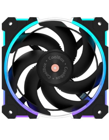 Coolbox gaming ventilador x12 pwm aux 12cm argb