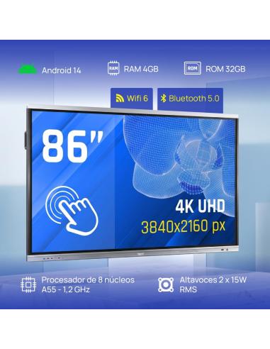 Iggual pantalla interactiva 4k orchid 86"