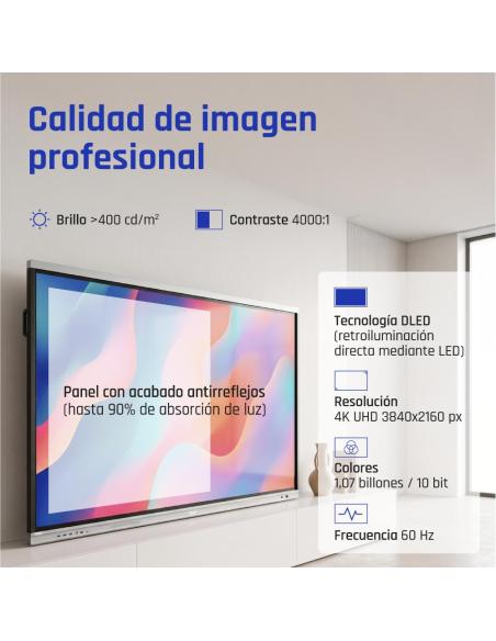 Iggual pantalla interactiva 4k orchid 86"