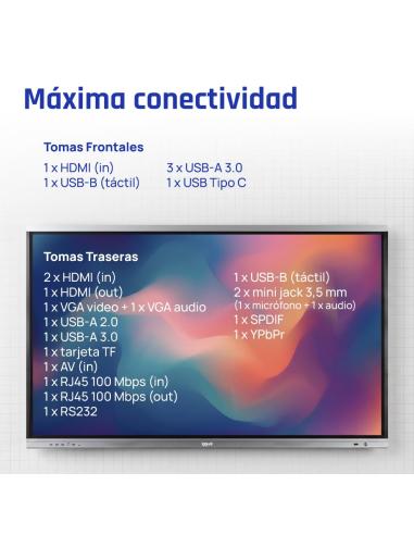 Iggual pantalla interactiva 4k orchid 86"