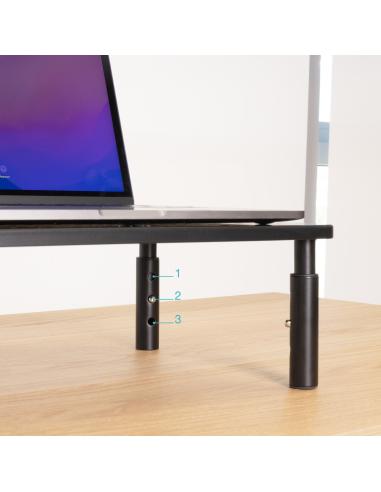 SOPORTE ELEVADOR PARA MONITORES NEGRO TOOQ TQMR081