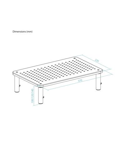 SOPORTE ELEVADOR PARA MONITORES NEGRO TOOQ TQMR081
