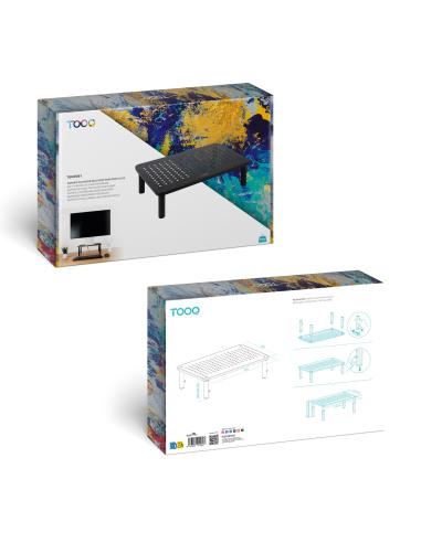 SOPORTE ELEVADOR PARA MONITORES NEGRO TOOQ TQMR081