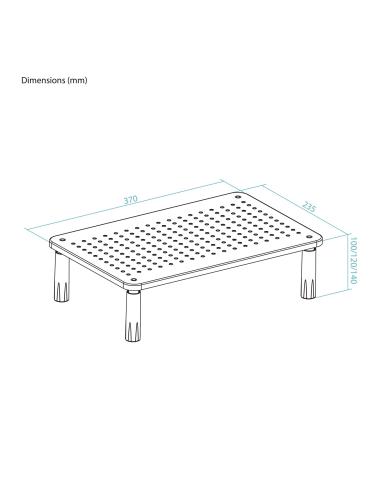 SOPORTE ELEVADOR PARA MONITORES NEGRO TOOQ TQMR086