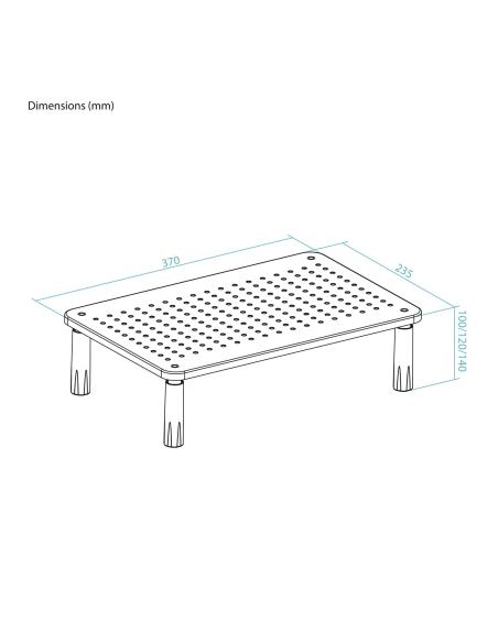 SOPORTE ELEVADOR PARA MONITORES NEGRO TOOQ TQMR086