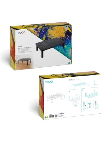 SOPORTE ELEVADOR PARA MONITORES NEGRO TOOQ TQMR086