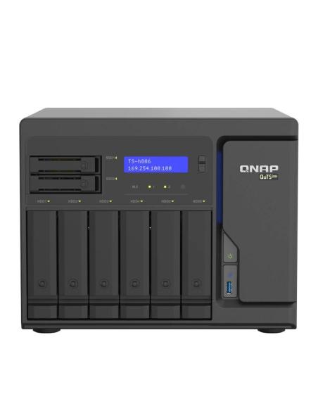 Qnap ts-h886-d1602-8g nas 4+2-bay 4x2.5gbe
