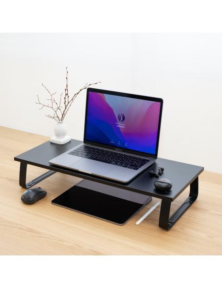 SOPORTE ELEVADOR MADERA PARA MONITORES NEGRO TOOQ TQMR111