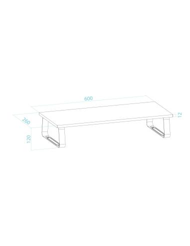 SOPORTE ELEVADOR MADERA PARA MONITORES NEGRO TOOQ TQMR111