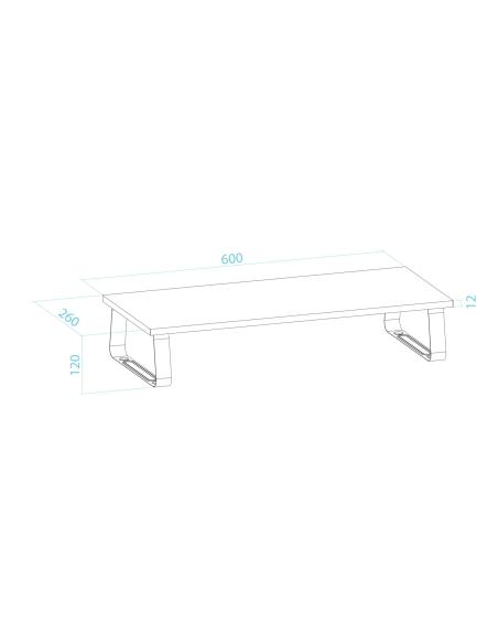 SOPORTE ELEVADOR MADERA PARA MONITORES NEGRO TOOQ TQMR111