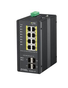 Zyxel rgs200-12p switch poe gest din 240w ip30 2