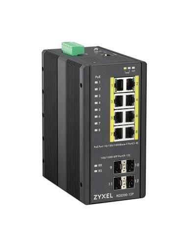 Zyxel rgs200-12p switch poe gest din 240w ip30