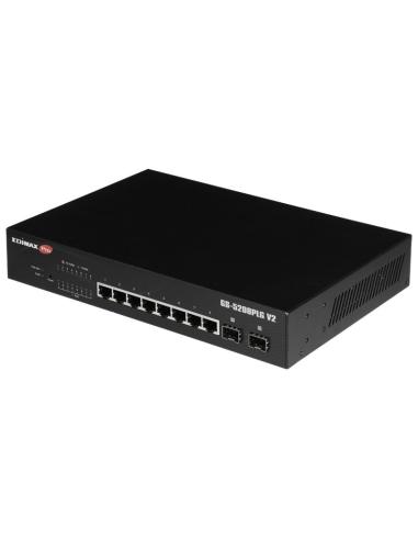Edimax pro gs-5208plg v2 switch 10xgb poe+ (2xsfp)