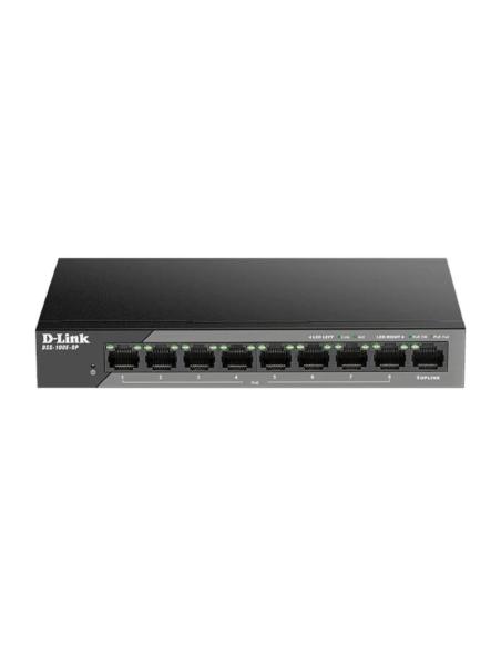 D-link dss-100e-9p switch 9x10/100 lr poe surveill