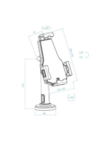 SOPORTE SOBREMESAPARED TABLET ANTIRROBO TOOQ TQTDS0812