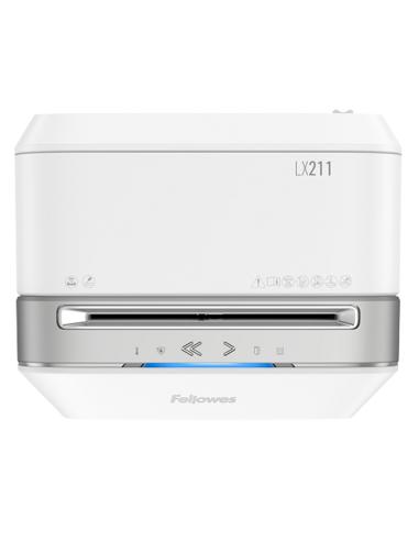 Fellowes destructora lx211 blanca microcor. 2x12mm