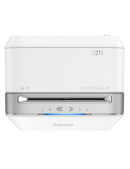 Fellowes destructora lx211 blanca microcor. 2x12mm