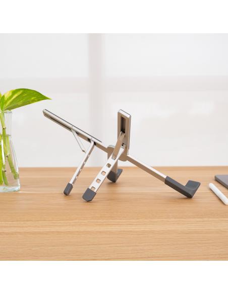 SOPORTE ELEVADOR ALUM. PLEGABLE PORTATILES PLATA TOOQ TQLRS0036-AL