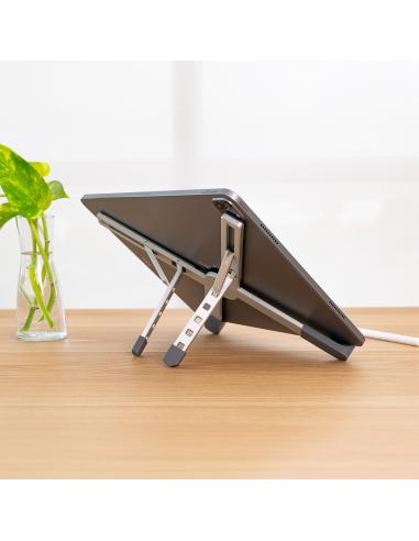 SOPORTE ELEVADOR ALUM. PLEGABLE PORTATILES PLATA TOOQ TQLRS0036-AL