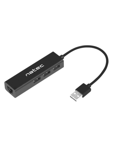 ADAPTADOR NATEC DRAGONFLY USB 2.0 A RJ45 GIGABIT CON 3XUSB 2.0