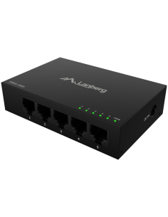 SWITCH LANBERG 5 PTOS 1GB/S GIGABIT ETHERNET DESKTOP 12V SIN GESTION
