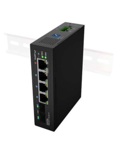 SWITCH LANBERG INDUSTRIAL POE 1XBT 3XAT 2XSFP DIN GIGABIT ETHERNET SIN GESTION