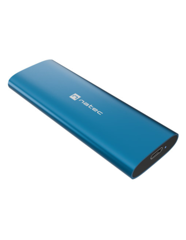 CARCASA SSD NATEC RHINO M.2 NVME LITE USB-C 3.2 GEN 2 AZUL HORIZONTE