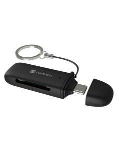 LECTOR DE TARJETAS NATEC SCARAB C SD/MICRO SD USB-C 3.2 GEN 1 OTG NEGRO