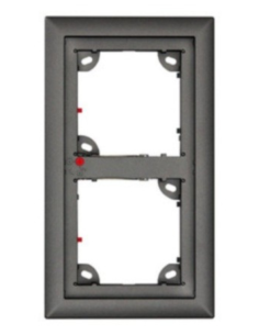 DOUBLE ON-WALL-HOUSING, DARK GREY