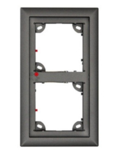 DOUBLE ON-WALL-HOUSING, DARK GREY