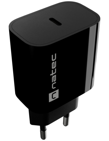 CARGADOR NATEC RIBERA 20W 1XUSB-C PD3.0 NEGRO