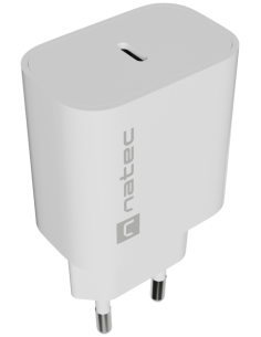 CARGADOR NATEC RIBERA 20W 1XUSB-C PD3.0 BLANCO