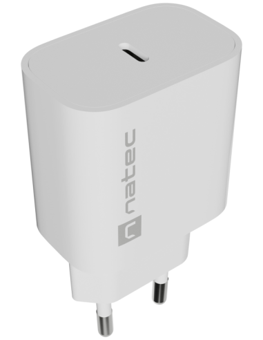 CARGADOR NATEC RIBERA 20W 1XUSB-C PD3.0 BLANCO