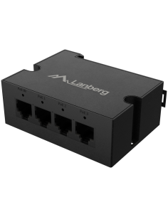 SWITCH LANBERG POE EXT DIN-FE4-AT-30W 1XIN 3XOUT DIN RAIL AT 30W METAL CLIPS