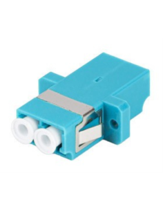 ADAPTADOR FIBRA OPTICA LANBERG LC/UPC OM3 MULTIMODO DUPLEX AZUL TURQUESA