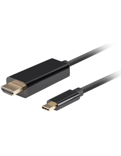 CABLE USB-C A HDMI LANBERG MACHO/MACHO 4K 60HZ 0.5M NEGRO
