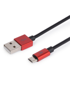 CABLE MAILLON PREMIUM MICRO USB 2.4 ALUMINIO ROJO 1M